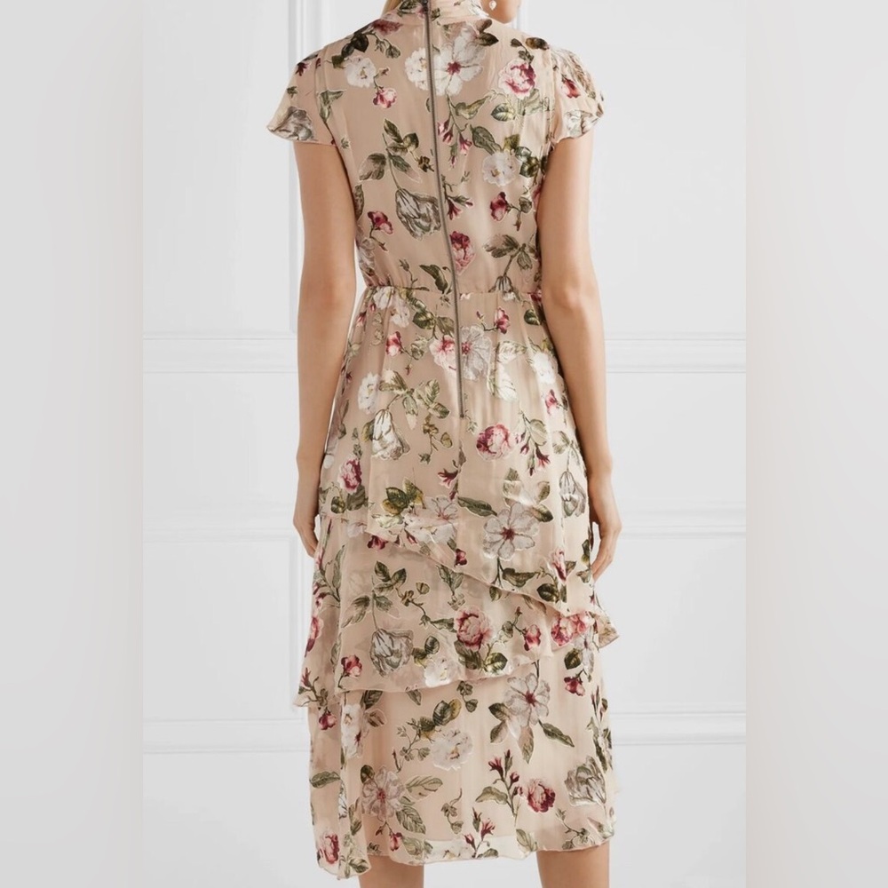 Alice + Olivia Lavenia Floral Tiered Ruffle Midi Dress size 4 - Picture 8 of 8